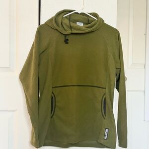 New Melanzana Women’s S Olive Green Micro Grid Hoodie